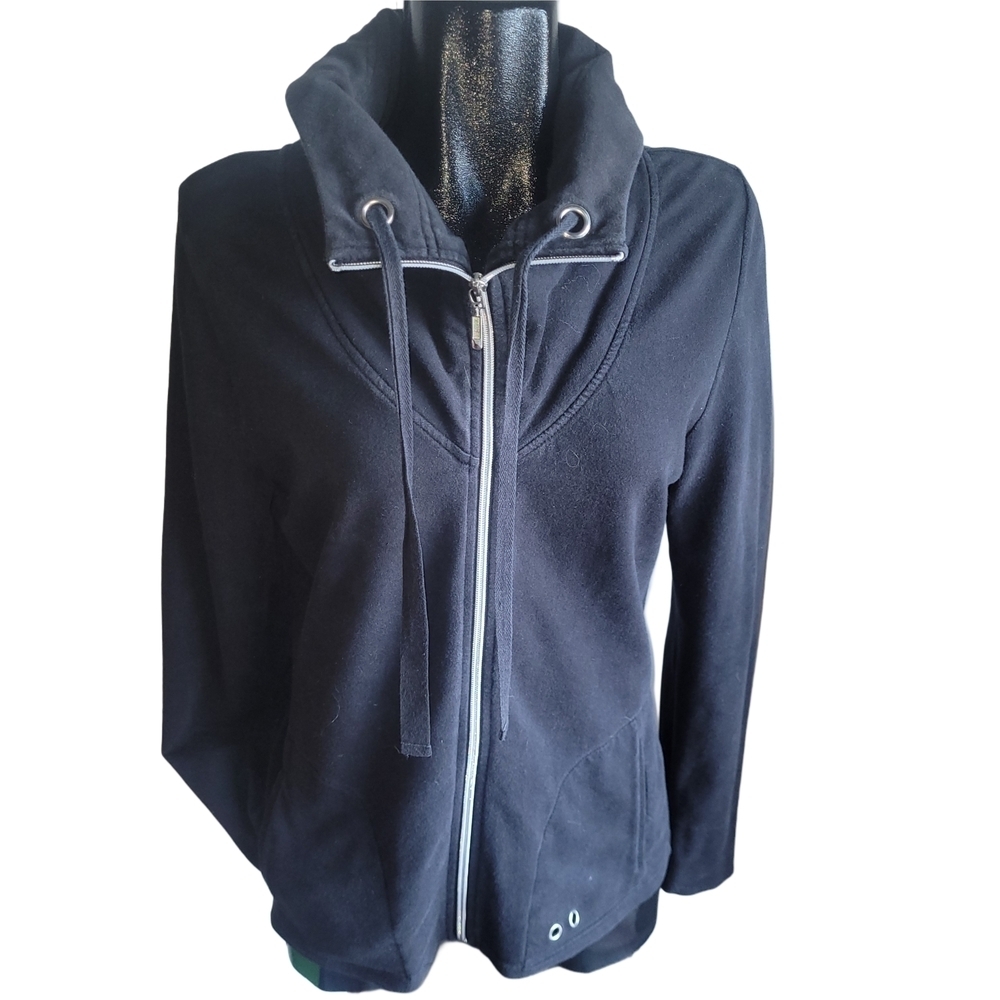 Roots Activewear Black Zip-Up Performance Jacket Size L